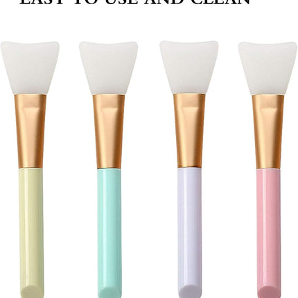 8PCS Silicone Face Mask Brush, Mask Beauty Tool Soft Silicone Facial Mud Mask Applicator Brush Hairless Body Lotion and Body Butter Applicator Tools