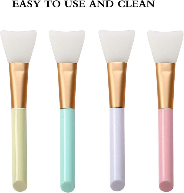 8PCS Silicone Face Mask Brush, Mask Beauty Tool Soft Silicone Facial Mud Mask Applicator Brush Hairless Body Lotion and Body Butter Applicator Tools