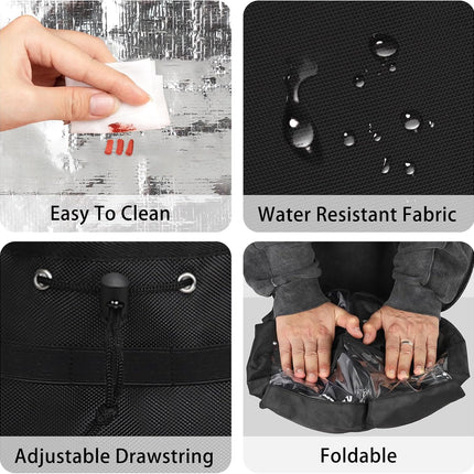 2 Piece Set Hairstylist Traveling Bag Large Capacity Hairdresser Barber Bag Heat Resistant Hair Tools Travel Bag Professional Makeup Organiser Bag Waterproof Shower Toiletry Bag (A#)