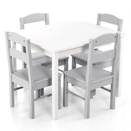 Kids Table and 4 Chairs Set for Toddlers Dining, Drawing, Reading