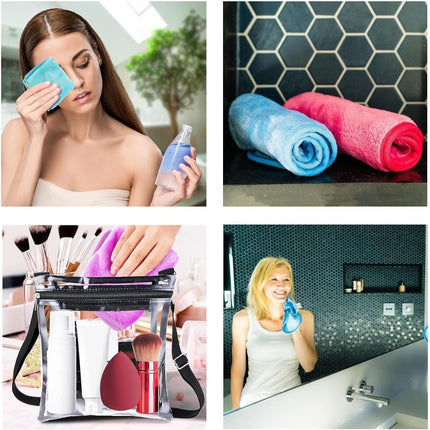 7 Pcs Face Cloth Makeup Remover Cloth Face Wipes Makeup Remover Facial Cleaning Wipes Simple Face Wipes Cleansing Cloths for Face Skin Soft Face Cloth Makeup Pads for Beauty Routine Make up Removing