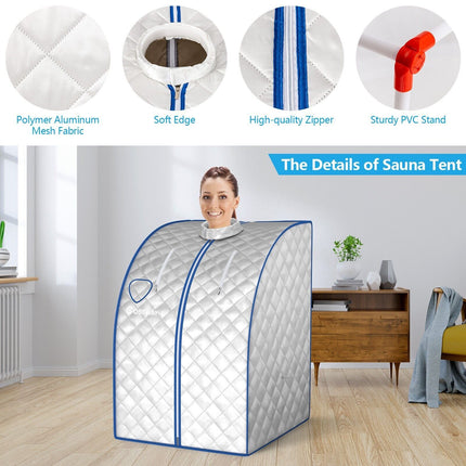 3L Portable Steam Sauna with 9-Level Temperature and Folding Chair