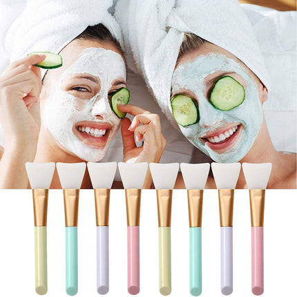 8PCS Silicone Face Mask Brush, Mask Beauty Tool Soft Silicone Facial Mud Mask Applicator Brush Hairless Body Lotion and Body Butter Applicator Tools