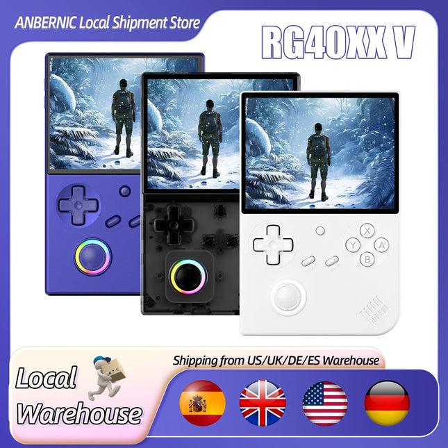 RG 40XXV 64 Bit Linux Retro Handheld Game Console 4.0'' IPS Screen Supports 5G Wifi Bluetooth Hd-Support Output RG40XXV