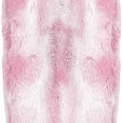 Hot Water Bottle 2 Litre Capacity Two Tone Pink Faux Fur Pom Pom Fleece Cover Rubber Leak Proof Long Hot Water Bag for Pain Relief Cosy Nights and Relaxation Body Warmer