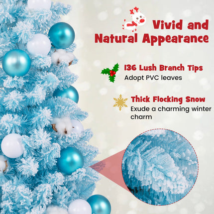 90 CM Artificial Mini Christmas Tree with 12 Natural Cotton Balls