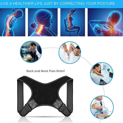 Posture Corrector – Adjustable Back Brace & Neck Straightener for Men & Women