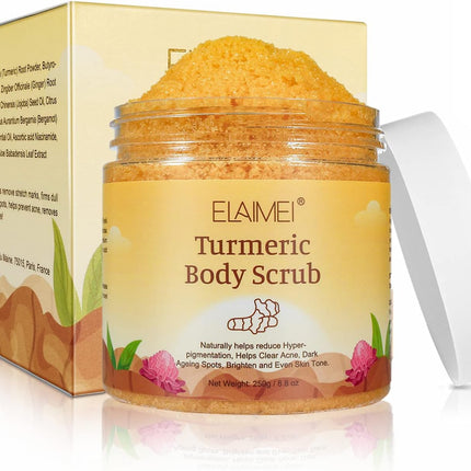 Body Scrub Salt Body Scrub, Natural Exfoliation for Face and Body, Effectively Remove Dead Skin, Nourish the Skin, against Cellulite Shower Exfoliating Women Men, 250 Ml