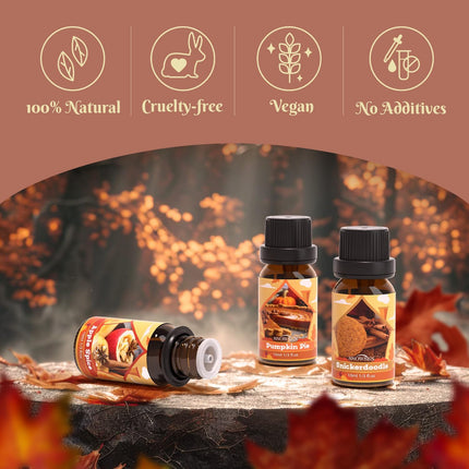 SNOWSEN Autumn Essential Oil Set, Essential Oils for Diffusers for Home, Fall Fr