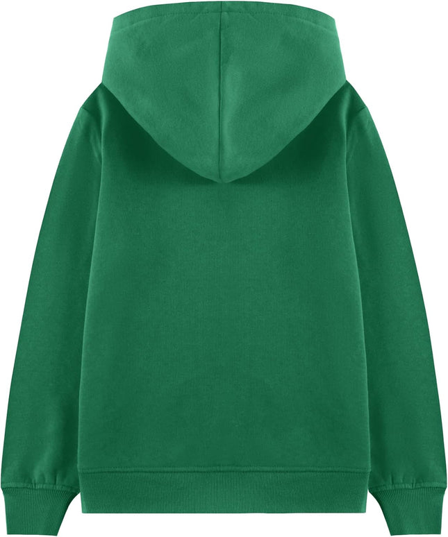 Kids Soft Brushed Fleece Zip-Up Hooded Sweatshirt Hoodie for Boys or Girls 4-12 Years