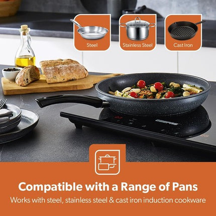 Electric Induction Hob Portable Digital Touch Dual Cooker Hot Plate 2800W