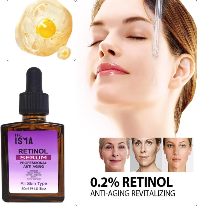 Retinol Serum for Face, Neck, Wrinkles - Resurfacing, High Strenthg Anti-Aging, Anti-Wrinkle Serum 30Ml