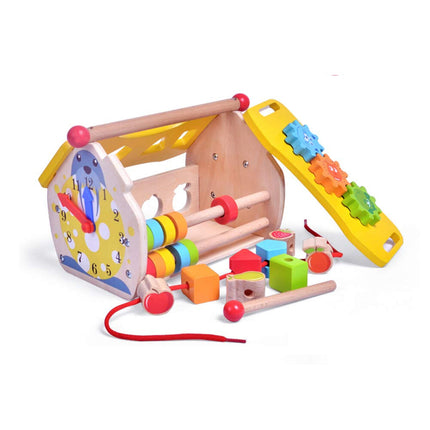 Wooden Musical House Shape Sorter Activity Box Toy Interactive Educational Play