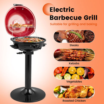 Electric BBQ Grill with Removable Non-Stick Grilling Rack