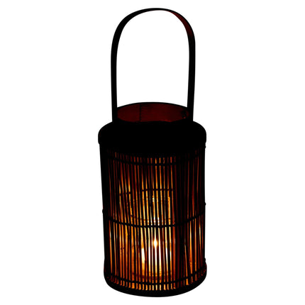 Bamboo Hanging Lantern Handle with Glass Candle Tea Light Holder Wedding Decor