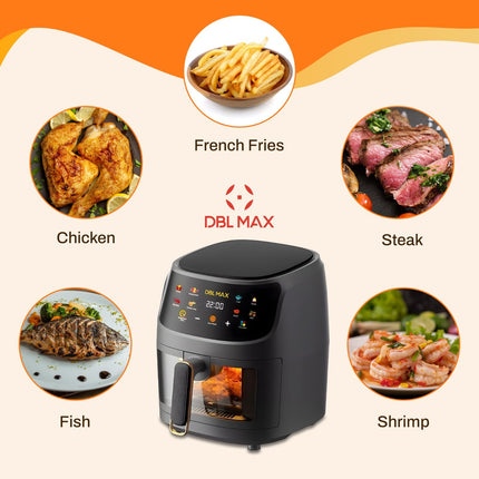 5L Air Fryer Transparent New Large Capacity Touch Screen Multifunction Mini Oven