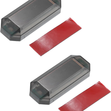 2Pcs 3.7V Power Solar Alarm Light Interior Simulated Dummy Waterproof LED Warning Light Car Security anti Theft Device Red Blue Automotive Parts