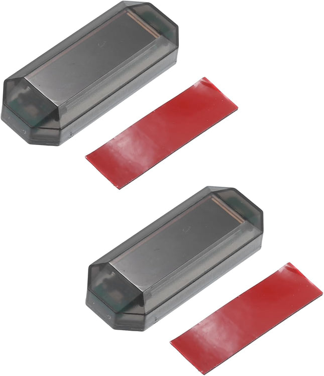 2Pcs 3.7V Power Solar Alarm Light Interior Simulated Dummy Waterproof LED Warning Light Car Security anti Theft Device Red Blue Automotive Parts