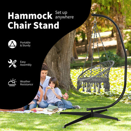 Solid Steel C Hammock Frame Stand Construction