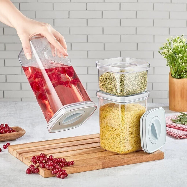 KITCHEN STORAGE CONTAINERS and JARS Stackable FOOD STORAGE CONTAINER SET of 3