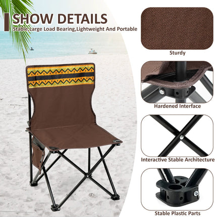 Folding Camping Chairs Lightweight Outdoor Patio Garden Beach Chair Fishing Seat