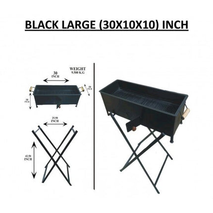 Traditional Portable Charcoal BBQ Grill ANGITHI Picnic Camping Outdoor Barbecue