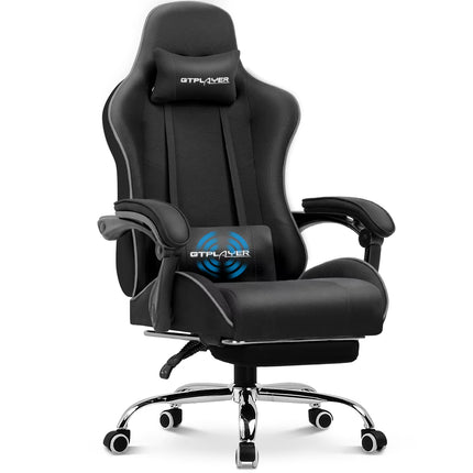 Gaming Chair, Computer Chair with Footrest and Lumbar Support, Height Adjustable Gaming Chair