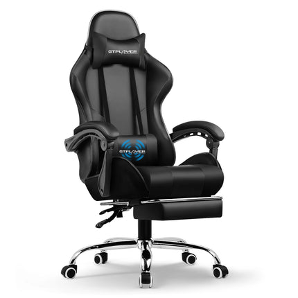 Gaming Chair, Computer Chair with Footrest and Lumbar Support, Height Adjustable Gaming Chair