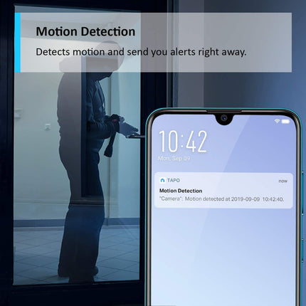 Tapo C100 1080P Indoor Camera, Wi-Fi Baby Monitor, Motion Detection, 2-Way Talk,