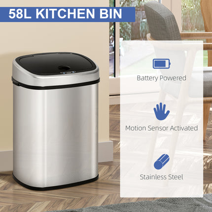 Sensor Dustbin Touchless Trash Can Automatic Garbage Bin Stainless Steel