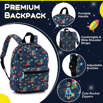 5 Piece Kids Luggage Set Carry-On Children Rolling Suitcase Set with Backpack