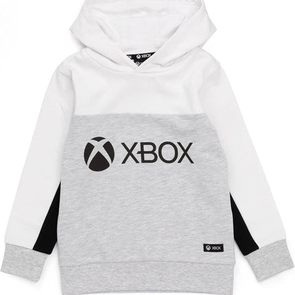 Hoodie for Boys & Girls | Kids White Grey Game Console Logo Hooded Sweatshirt | Childrens Gamers Jacket Clothing Merchandise