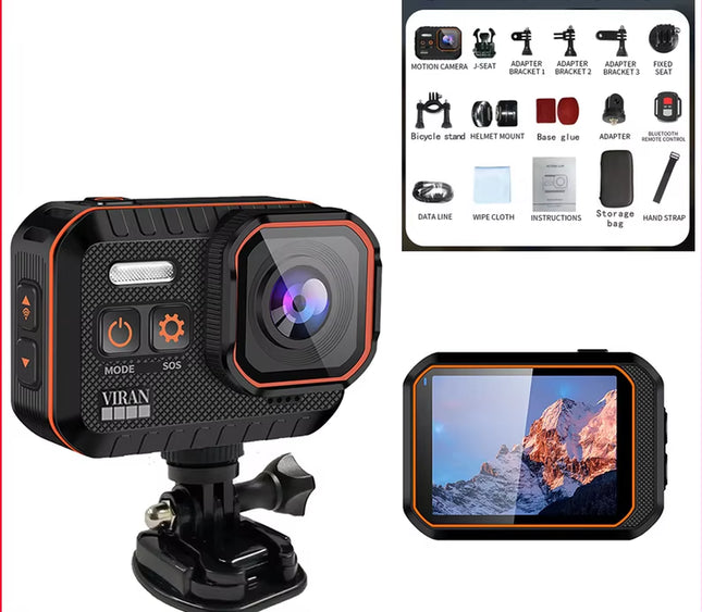 Action Camera 4K HD with Remote Control Screen Waterproof Sport Camera Drive Recorder 4K Sports Camera Helmet Action Cam Hero8
