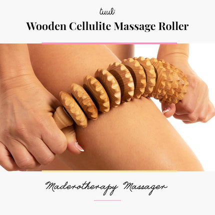 Accessories Wooden anti Cellulite Massage Flexi Massager Roller with Handle Maderotherapy Wood 40 Cm