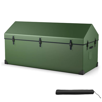 658L Outdoor Storage Box Tarpaulin Deck Box with Ventilated Window