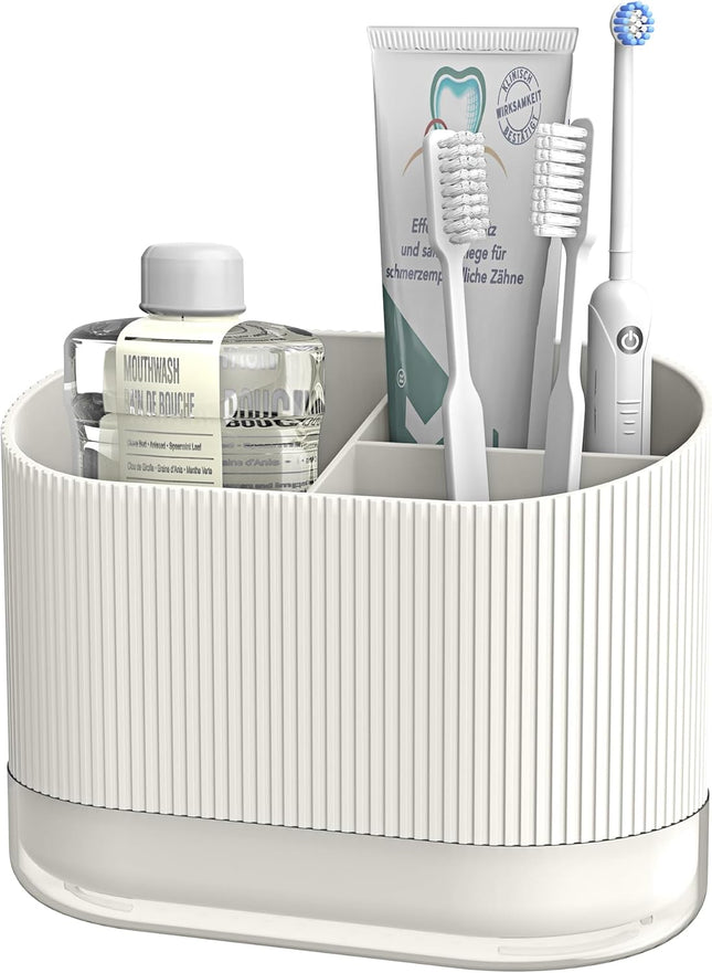 White Shower Toothbrush Holder for Bathroom, Cute Kids Electric Tooth Brush Hold