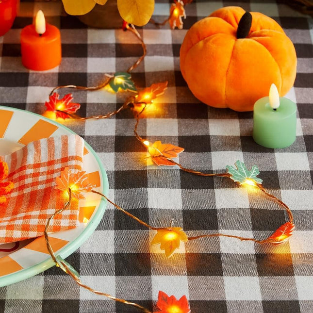 Talking Tables Fall Indoor LED String Warm Glow Autumnal Table Decorations Fun F