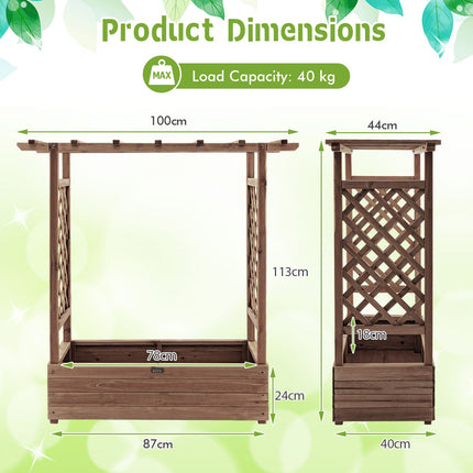 Raised Garden Bed with Arch Trellis