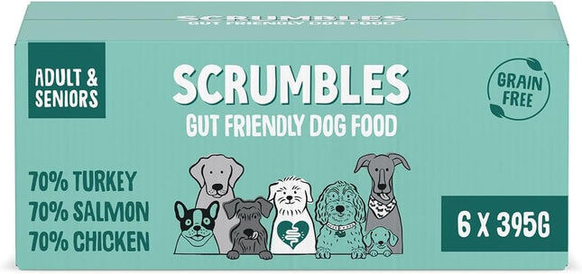 Scrumbles Natural Wet Dog Food Multipack, 6X 395G Variety Pack
