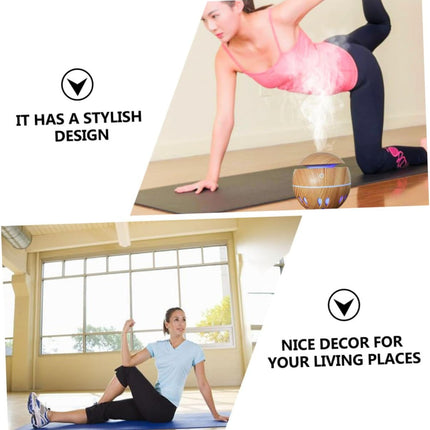 Mini Usb Humidifier Hollow Out Wooden Diffuser Mist Humidifier Quiet Aromatherapy Function for Office and Home Use