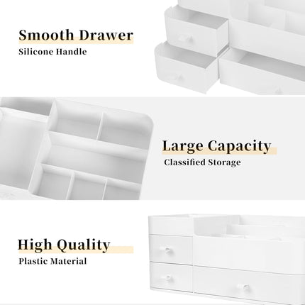 Btremary Makeup Organiser Storage, Cosmetic Organisers with Drawers, Dressing Ta
