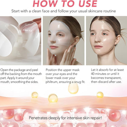 Collagen Face Mask, Collagen Night Wrapping Mask, Overnight Hydrogel Face Mask, Collagen Anti-Wrinkle Mask, Intense Hydration, Firming, Reduce Fine Lines & Wrinkles, 4PCS