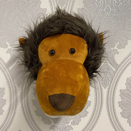 Plush Lion Head Wall Decoration Ornament Hanging Stuffed Kids Room Toy Gift 3D