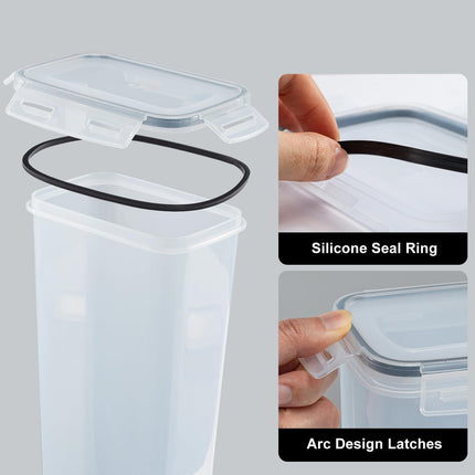 SET of 4 AIR TIGHT STORAGE CONTAINERS CEREAL FOOD DRY KITCHEN PATRY DISPENSER