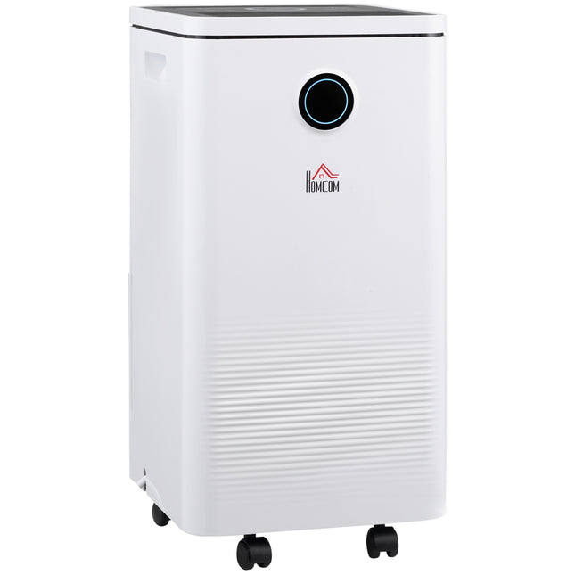 HOMCOM 10L/Day 2.5L Wifi Smart Dehumidifier Portable Quiet Air Dehumidifier