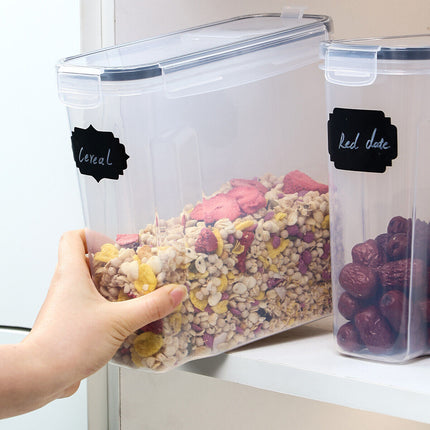 4X Airtight 2.5L Food Cereal Containers Lid for Kitchen Flour Pasta Sugar Baking