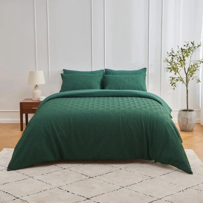 Polyester Geometric Duvet Cover with Pillowcases