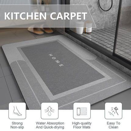 Absorbent Soft Bath Mat Bathroom Shower Rug Floor Carpet Non Slip Pad Washable