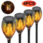 4Pcs Solar Flame Ligth