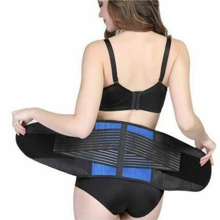 Neoprene Double Pull Lumbar Lower Back Support Belt Brace Posture Pain Relief